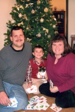 Adoptive Family Photo: Playing Cards with Spencer, click to view bigger version