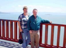 Adoptive Family Photo: Windy Day on the Golden Gate Bridge, click to view bigger version