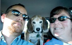 Adoptive Family Photo: Cross Country Drive with< br>Our Dog, Sherman, click to view bigger version