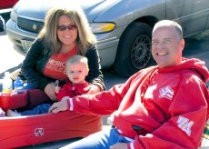 Adoptive Family Photo: At Our Fall Festival while <br>Watching the Parade, click to view bigger version