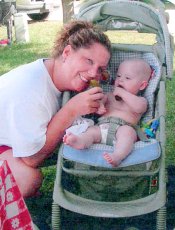 Adoptive Family Photo: We Go Camping Quite <br>Often, Misty and Jack in<br> Branson, Missouri, click to view bigger version