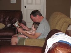 Adoptive Family Photo: Reading Together, click to view bigger version