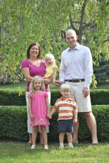 Adoptive Family Photo: The Five of Us in Our Front Yard