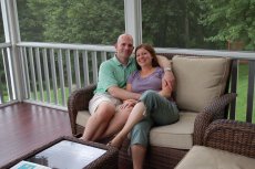 Adoptive Family Photo: On Our Screened In Porch