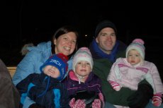 Adoptive Family Photo: On a Holiday Hayride with Santa