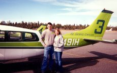 Adoptive Family Photo: Getting Ready to Go Up on a <br>Plane Ride at the Grand Canyon, click to view bigger version