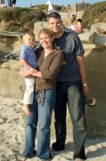 Adoptive Family Photo: At the Beach for the <br>First Day of Our Trip to <br>San Diego, click to view bigger version