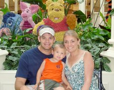 Adoptive Family Photo: Breakfast Reservations with Pooh <br>and Friends at Disney World, click to view bigger version