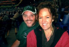 Adoptive Family Photo: Watching the Devil Rays Baseball Game, click to view bigger version