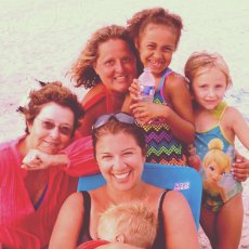 Adoptive Family Photo: Enjoying a Day at the Beach with Sarah's Family , click to view bigger version