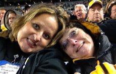 Adoptive Family Photo: Sarah and Her Mom at a Steelers Game! We're Huge Fans!, click to view bigger version