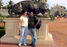 Adoptive Family Photo: In Front of Mysore Palace, click to view bigger version