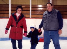Adoptive Family Photo: Ice Skating with Our Nephew at Our <br>Local Skating Rink, click to view bigger version