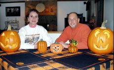 Adoptive Family Photo: Carving Our Halloween Pumpkins, click to view bigger version