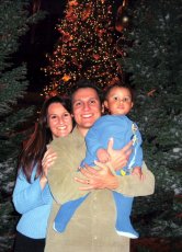 Adoptive Family Photo: Christmas Time in a Hotel <br>Lobby, click to view bigger version
