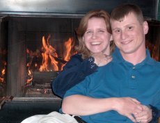 Adoptive Family Photo: Warming Up By the Fire, click to view bigger version