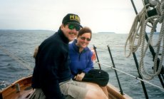 Adoptive Family Photo: Enjoying a Sailboat Ride in New England, click to view bigger version