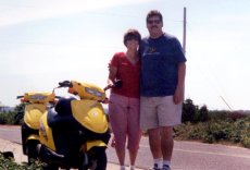 Adoptive Family Photo: Riding Mopeds on Martha's Vineyard, click to view bigger version