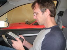 Adoptive Family Photo: Matt Loves Reading His Kindle, click to view bigger version