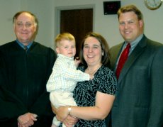 Adoptive Family Photo: Adoption Day with Our Judge, click to view bigger version