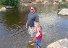Adoptive Family Photo: Walking in a Stream in Colorado, click to view bigger version