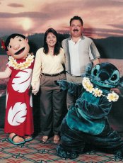 Adoptive Family Photo: With Lilo and Stitch on a <br>Disney Cruise, click to view bigger version