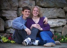 Adoptive Family Photo: Relaxing at a Country Bed and<br>Breakfast for Tony�s Birthday, click to view bigger version