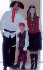 Adoptive Family Photo: The Pirate Family at <br>Halloween, click to view bigger version