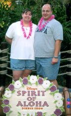 Adoptive Family Photo: The Luau Dinner Show<br> in Disney World, click to view bigger version