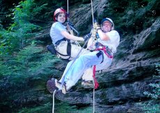 Adoptive Family Photo:  Rappelling and Ascending at the<br>Red River Gorge, click to view bigger version