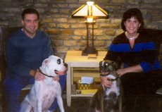 Adoptive Family Photo: With Shiner and Sugar Rae, click to view bigger version
