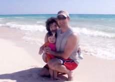 Adoptive Family Photo: Enjoying the Beach in Mexico, click to view bigger version