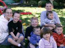 Adoptive Family Photo: Kierah with Some of Her Cousins, click to view bigger version