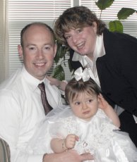Adoptive Family Photo: With Kierah On The Day <br>She Was Christened, click to view bigger version