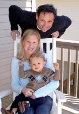 Adoptive Family Photo: Rocking on the Porch at<br>the Beach House, click to view bigger version