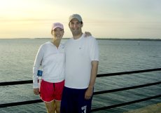 Adoptive Family Photo: A Morning Walk to Watch the Sunrise<br>in Charleston, SC., click to view bigger version