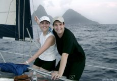 Adoptive Family Photo: We Enjoyed a Sunset Sail on a Trip<br>to St. Lucia, We Love to Travel!, click to view bigger version