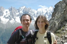 Adoptive Family Photo: A Bit Tired After Climbing....Near <br>Mont Blanc, Europe�s Highest Peak, click to view bigger version