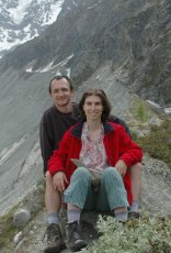 Adoptive Family Photo: Hiking Next to a Glacier in<br> the Alps, click to view bigger version