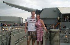 Adoptive Family Photo: Aboard the USS Missouri in Pearl Harbor, click to view bigger version