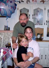 Adoptive Family Photo: With Our Niece Emily at a <br>Birthday Party, click to view bigger version