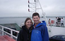 Adoptive Family Photo: Getting Wet on the Ferry in Ireland, click to view bigger version