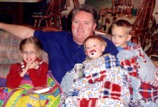 Adoptive Family Photo: Christmas Quilts, click to view bigger version