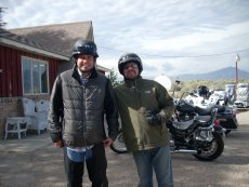 Adoptive Family Photo: Brian and Kari's Brother on a Motorcycle Trip, click to view bigger version