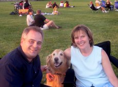 Adoptive Family Photo: Enjoying a Concert in the Park<br>with Walter, click to view bigger version