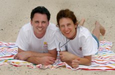 Adoptive Family Photo: Beach Time, click to view bigger version