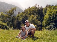 Adoptive Family Photo: Resting in an Alpine Meadow<br>in Austria, click to view bigger version