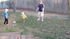 Adoptive Family Photo: Our Nephews Love It When Mark Visits, click to view bigger version