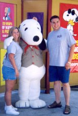 Adoptive Family Photo: Gotta Love Snoopy -<br>Knott�s Berry Farm, California, click to view bigger version