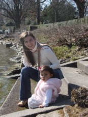 Adoptive Family Photo: Feeding the ducks by the lake, click to view bigger version